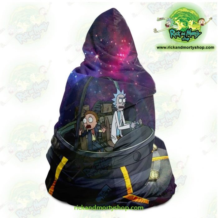 Rick And Morty Spaceship Hooded Blanket - Aop