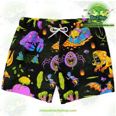 Rick & Morty Alien Swim Trunk Xs Trunks Men - Aop