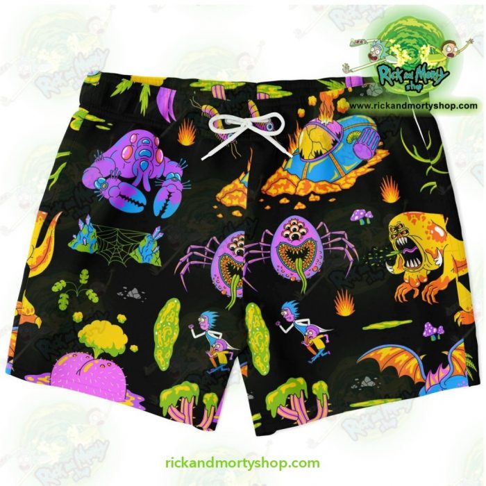 Rick & Morty Alien Swim Trunk Xs Trunks Men - Aop