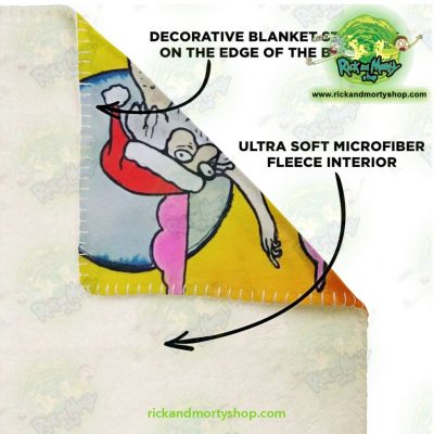 Rick & Morty Funny Character Microfleece Blanket Premium - Aop