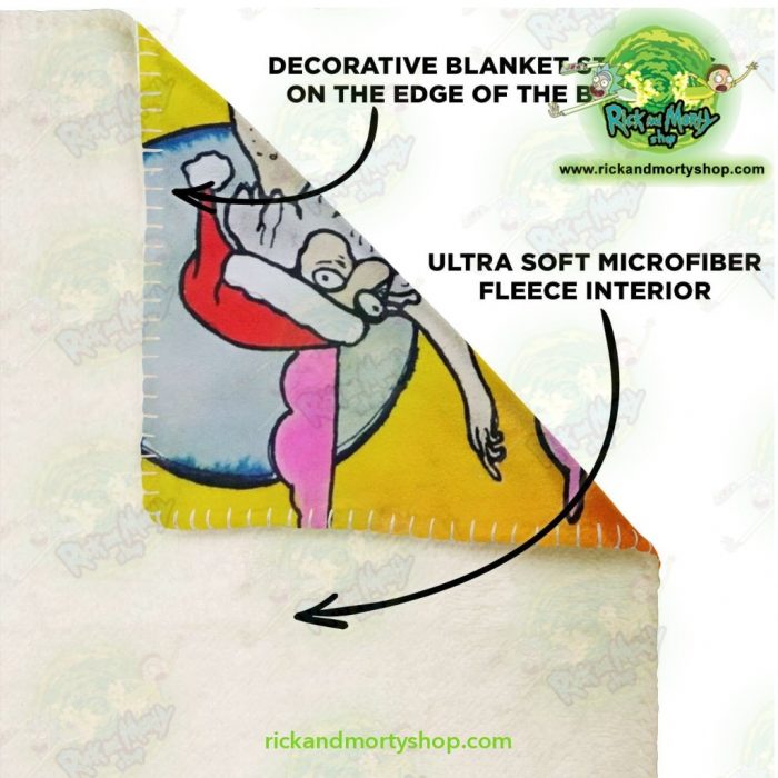 Rick & Morty Funny Character Microfleece Blanket Premium - Aop