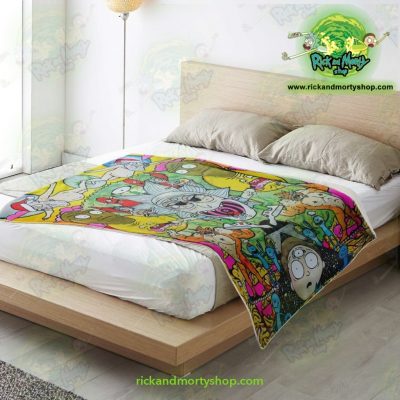 Rick & Morty Funny Character Microfleece Blanket Premium - Aop