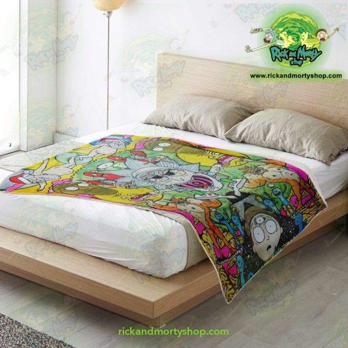 Rick & Morty Funny Character Microfleece Blanket Premium - Aop