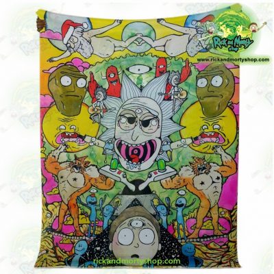 Rick & Morty Funny Character Microfleece Blanket Premium - Aop