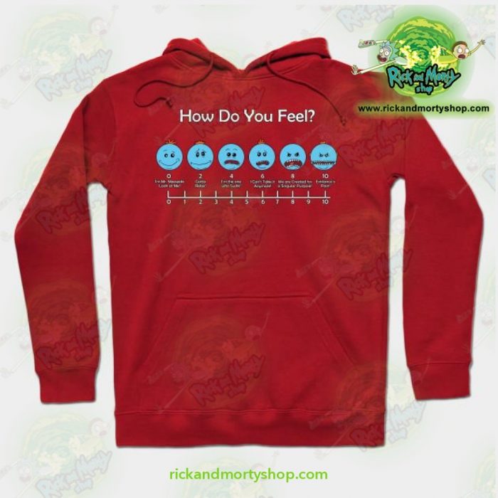 Rick & Morty Hoodie - How Do You Feel Meeseeks Red / S Athletic Aop