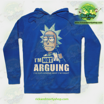 Rick & Morty Hoodie - Im Not Arguing Blue / S Athletic Aop