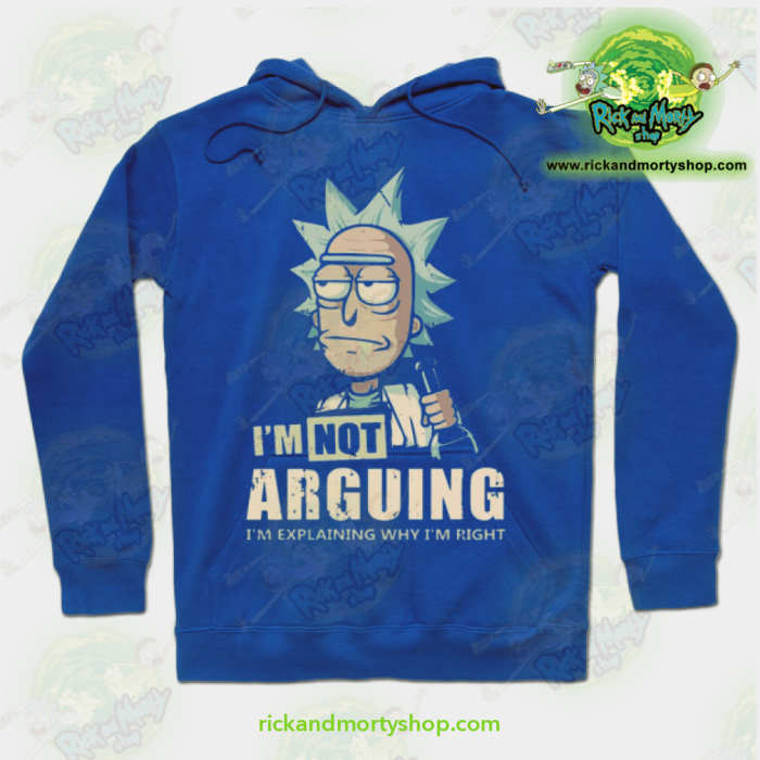 Rick & Morty Hoodie - Im Not Arguing Blue / S Athletic Aop