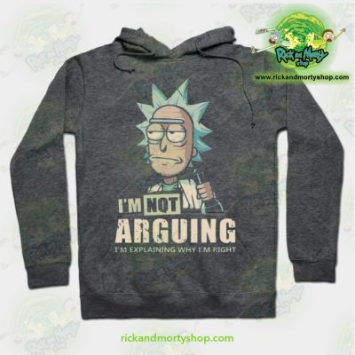 Rick & Morty Hoodie - Im Not Arguing Grey / S Athletic Aop