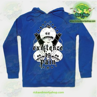 Rick & Morty Hoodie - Mr. Meeseeks Existence Is Pain Blue / S Athletic Aop