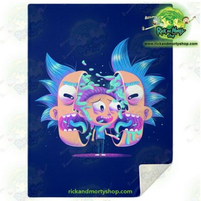 Rick & Morty Horror Microfleece Blanket M Premium - Aop