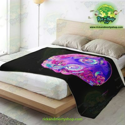 Rick & Morty Microfleece Blanket - 3D Mortys Face Diamond Premium Aop