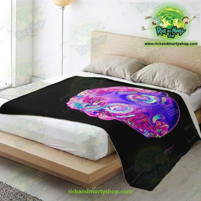 Rick & Morty Microfleece Blanket - 3D Mortys Face Diamond Premium Aop