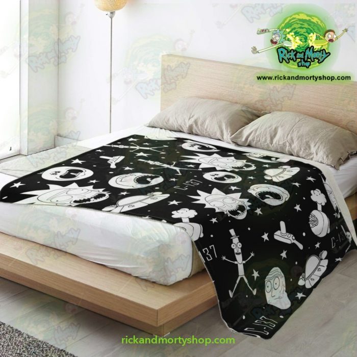 Rick & Morty Microfleece Blanket Crazy C137 Premium - Aop