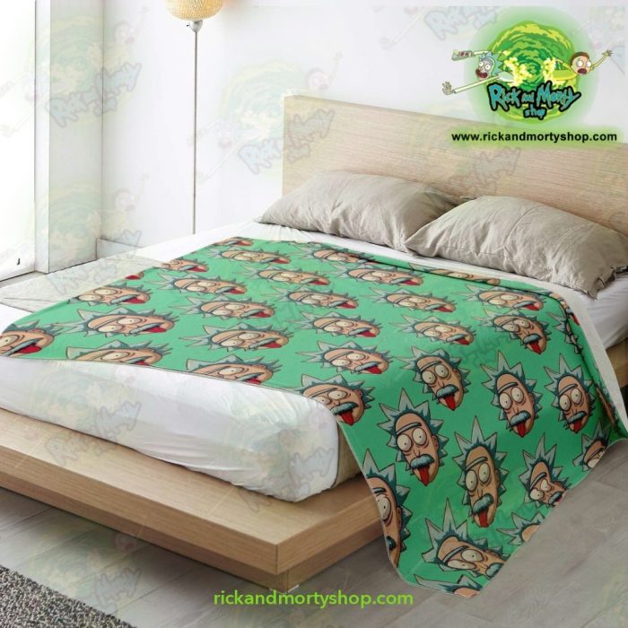 Rick & Morty Microfleece Blanket - Funny Face Sanchez Premium Aop