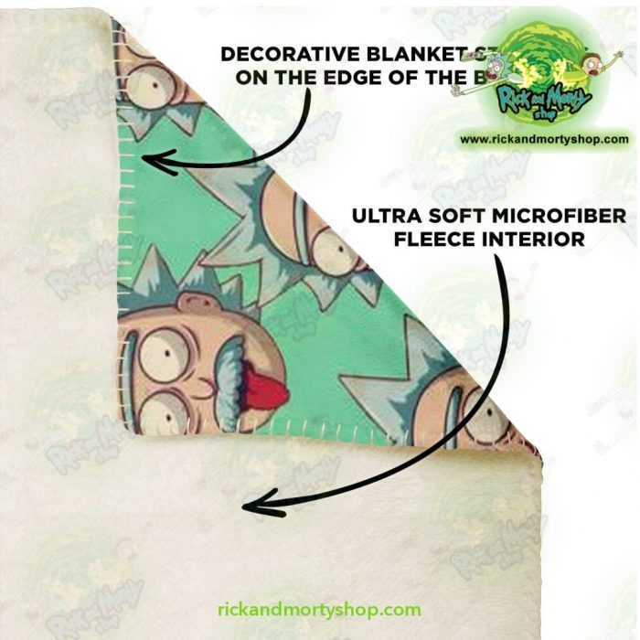 Rick & Morty Microfleece Blanket - Funny Face Sanchez Premium Aop