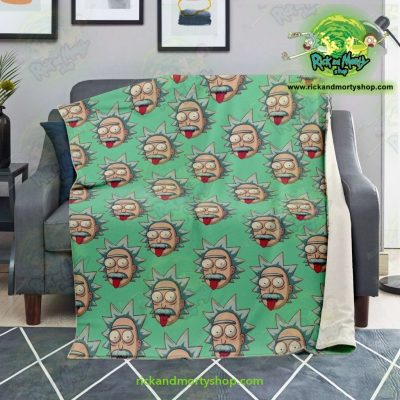 Rick & Morty Microfleece Blanket - Funny Face Sanchez Premium Aop