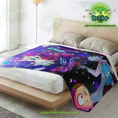 Rick & Morty Microfleece Blanket - Get Schwifty 3D Galaxy Premium Aop