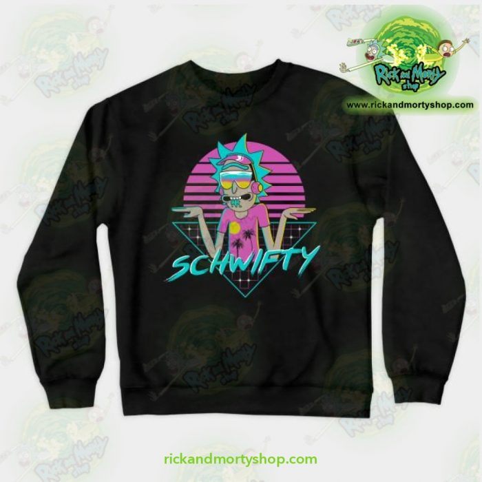 Rick & Morty Rad Schwifty Crewneck Sweatshirt Black / S Athletic - Aop