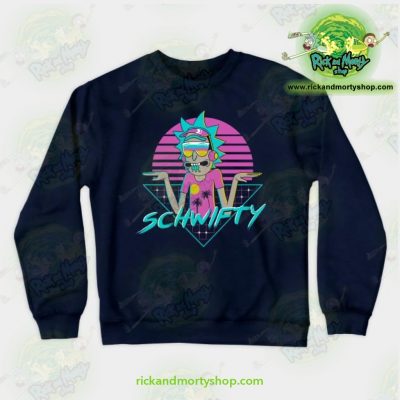 Rick & Morty Rad Schwifty Crewneck Sweatshirt Navy / S Athletic - Aop