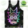 Rick & Morty Ricks Face Light Tank Top Xs Unisex - Aop