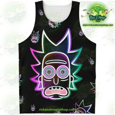 Rick & Morty Ricks Face Light Tank Top Xs Unisex - Aop