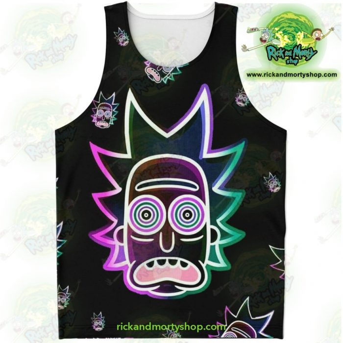 Rick & Morty Ricks Face Light Tank Top Xs Unisex - Aop