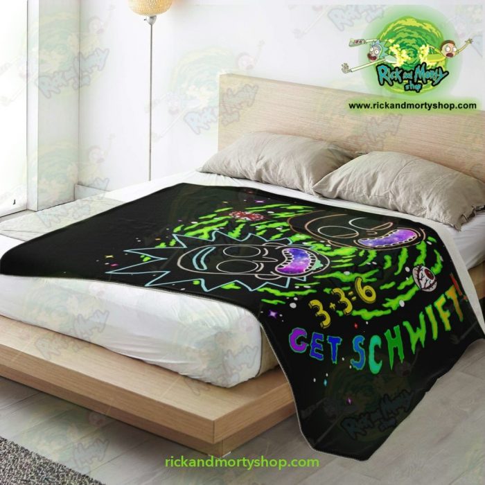 Rick & Morty Schwift 3D Microfleece Blanket Premium - Aop