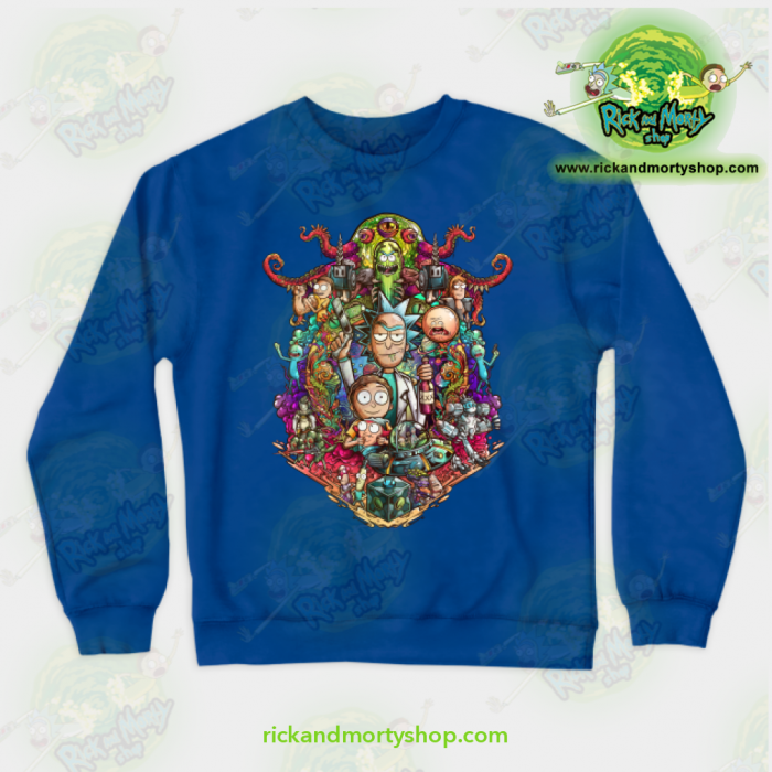 Rick & Morty Sweatshirt - Buckle Up ! Blue / S Athletic Aop