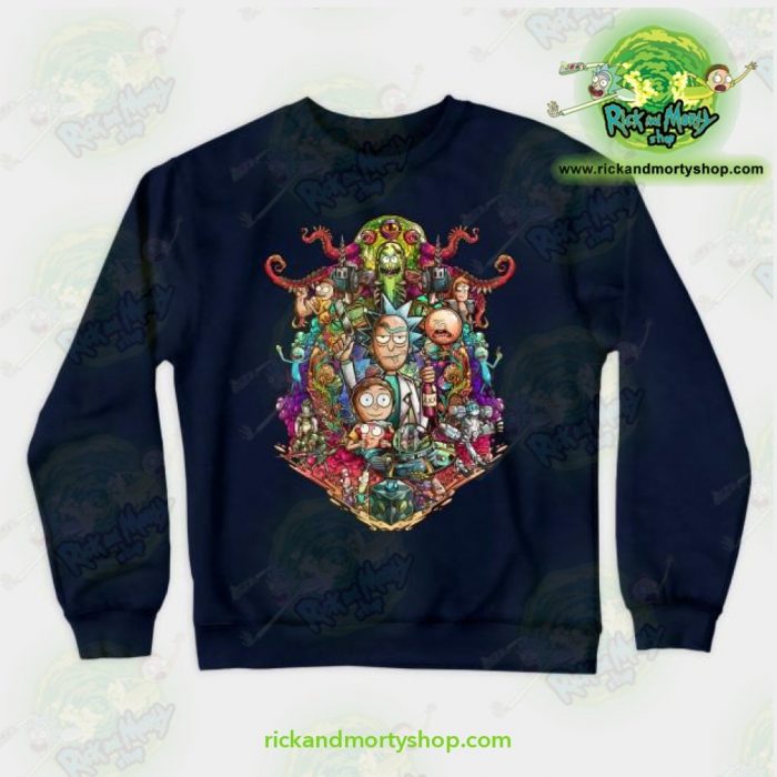 Rick & Morty Sweatshirt - Buckle Up ! Navy / S Athletic Aop