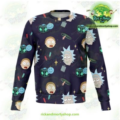 Rick & Morty Sweatshirt Cute Fashion 2021 Xs Athletic - Aop