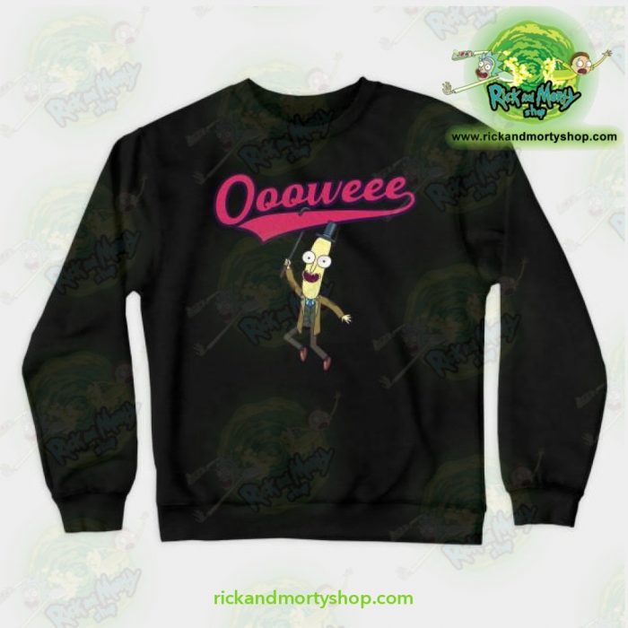 Rick & Morty Sweatshirt - Professor Poopybutthole Oooweee Black / S Athletic Aop