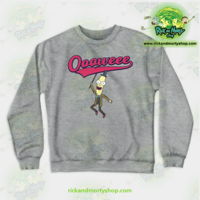 Rick & Morty Sweatshirt - Professor Poopybutthole Oooweee Gray / S Athletic Aop