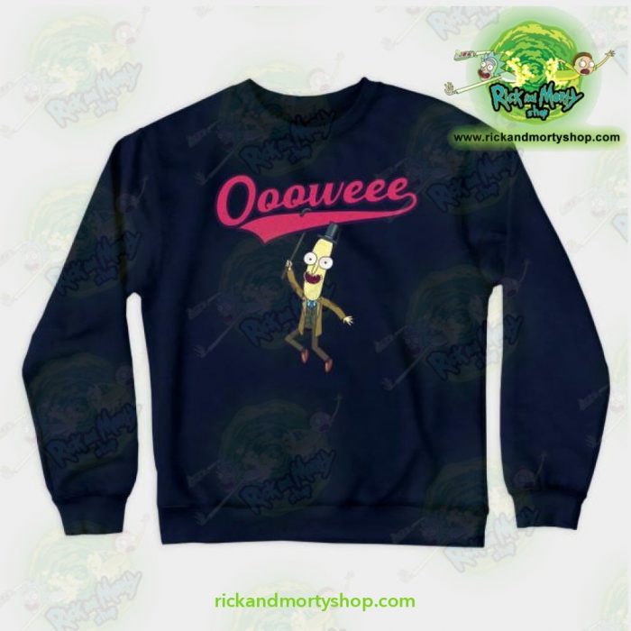 Rick & Morty Sweatshirt - Professor Poopybutthole Oooweee Navy / S Athletic Aop
