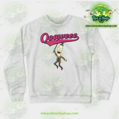 Rick & Morty Sweatshirt - Professor Poopybutthole Oooweee White / S Athletic Aop