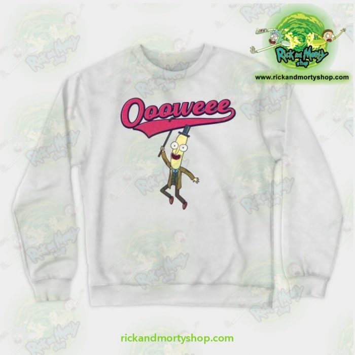 Rick & Morty Sweatshirt - Professor Poopybutthole Oooweee White / S Athletic Aop