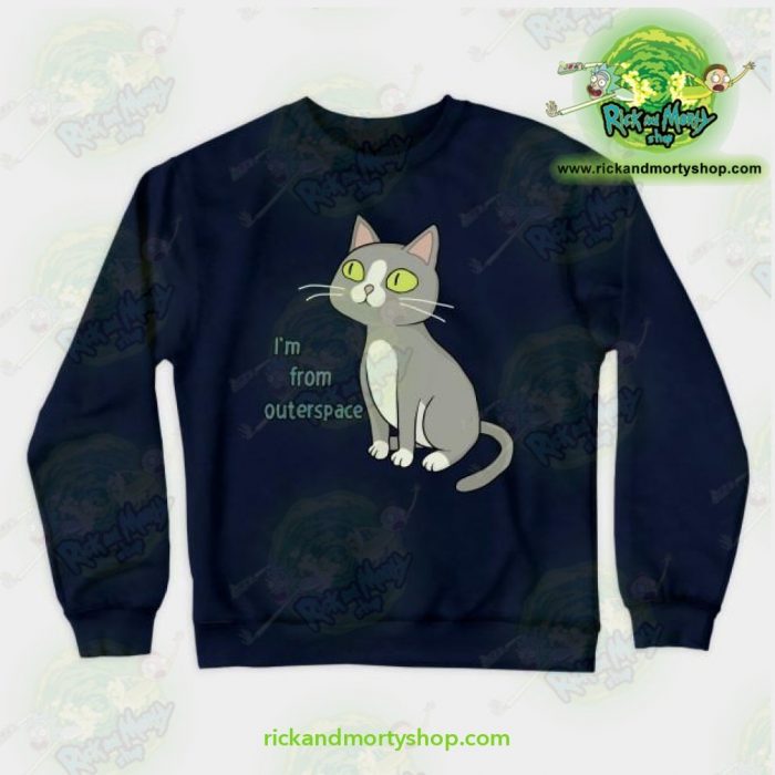 Rick & Morty Sweatshirt - Talking Cat Navy / S Athletic Aop