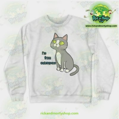 Rick & Morty Sweatshirt - Talking Cat White / S Athletic Aop