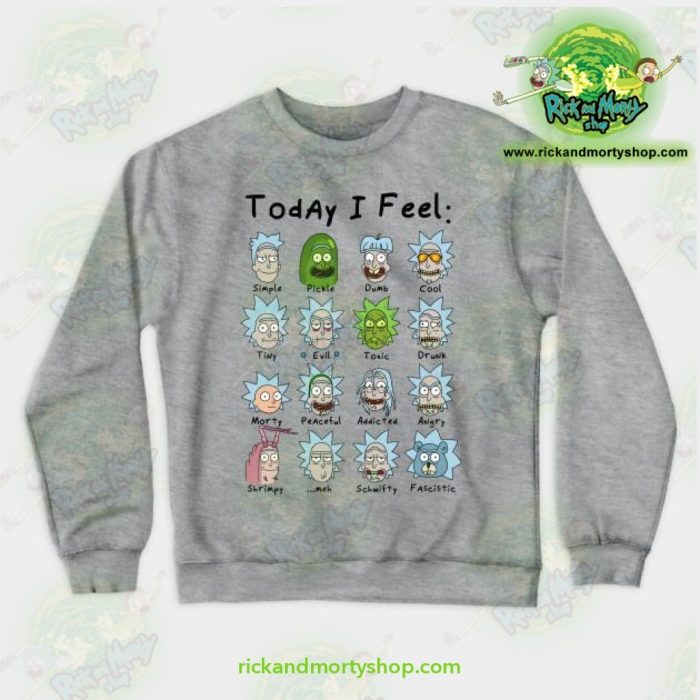 Rick & Morty Sweatshirt - Today I Feel Gray / S Athletic Aop