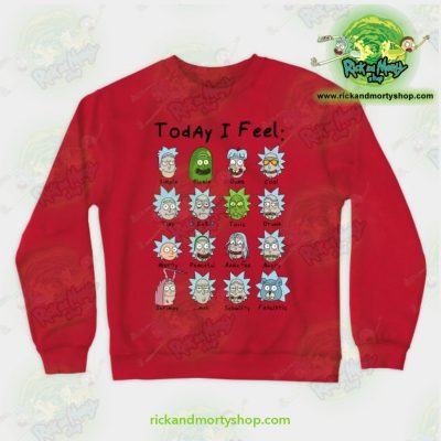 Rick & Morty Sweatshirt - Today I Feel Red / S Athletic Aop