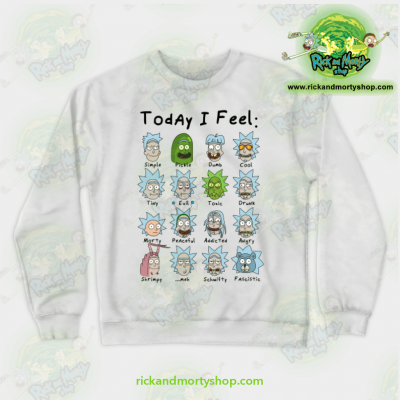 Rick & Morty Sweatshirt - Today I Feel White / S Athletic Aop