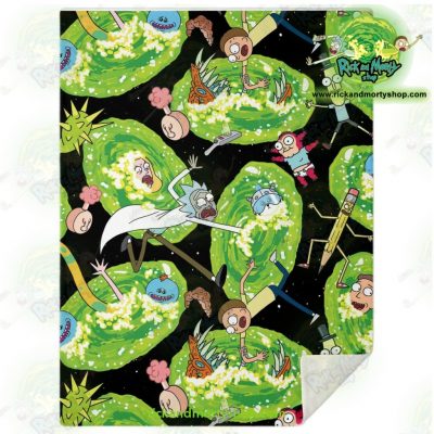 Rick & Morty Universe 3D Microfleece Blanket M Premium - Aop