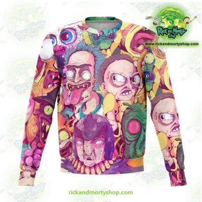 Rick & Morty Water Color 3D Sweatshirt Xs Athletic - Aop
