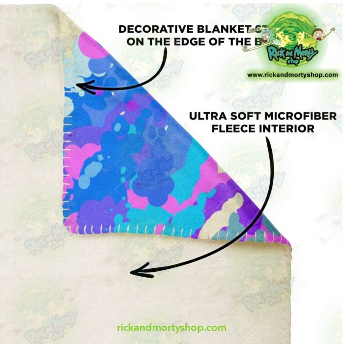 Rick Sanchez 3D Blue Microfleece Blanket Premium - Aop