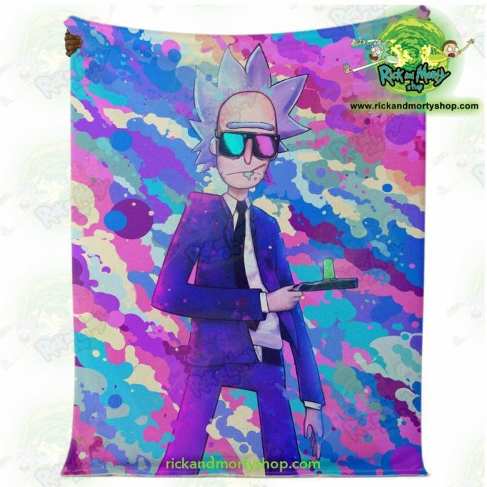 Rick Sanchez 3D Blue Microfleece Blanket Premium - Aop