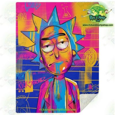 Rick Sanchez 3D Colorfull Microfleece Blanket M Premium - Aop