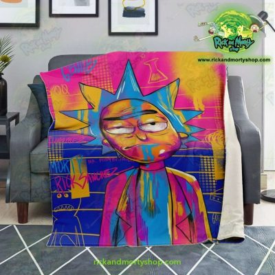 Rick Sanchez 3D Colorfull Microfleece Blanket Premium - Aop