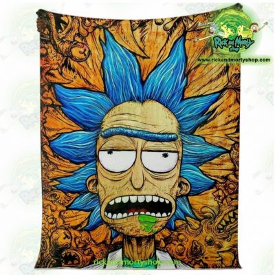 Rick Sanchez 3D Face Crazy Microfleece Blanket Premium - Aop