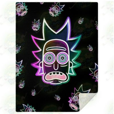 Rick Sanchez 3D Face Galaxy Microfleece Blanket M Premium - Aop