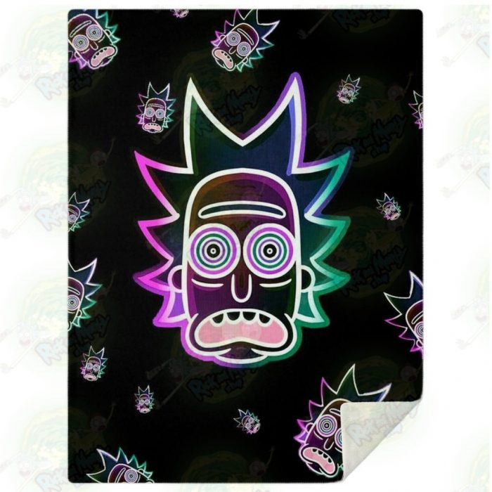 Rick Sanchez 3D Face Galaxy Microfleece Blanket M Premium - Aop
