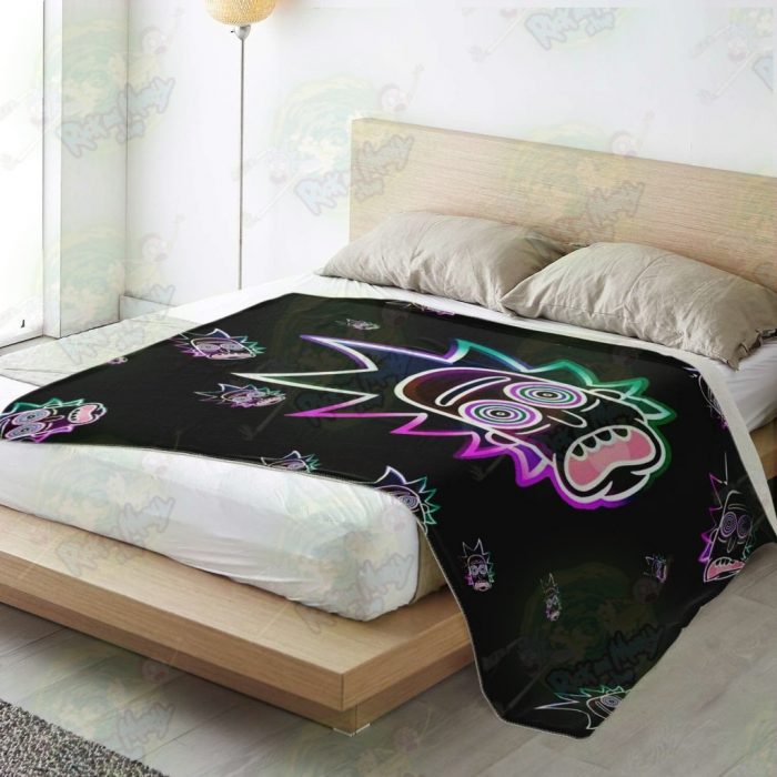 Rick Sanchez 3D Face Galaxy Microfleece Blanket Premium - Aop